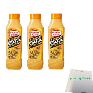 Goudas Glorie Creamy Cheese Style Sauce 3er Pack (3x850ml Flasche) + usy Block