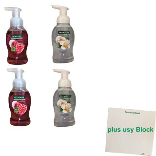Palmolive Magic Softness Schaum-Handseife Himbeere & Jasmin (jeweils 2x250ml Pumpspender) + usy Block