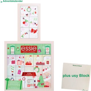 essie Adventskalender Workshop 2020 (1er Pack) + usy Block