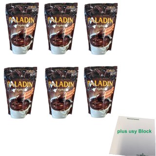 Paladin Trinkschokolade Getränkepulver "Original" Officepack (6x340g Beutel) + usy Block