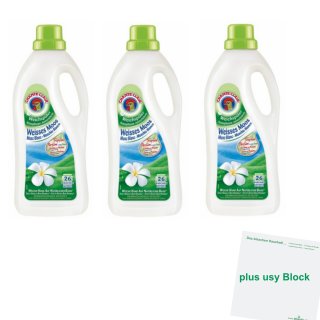 Chante Clair Ammorbidente Muschio Bianco "Weichspüler Weisses Moos" 3er Pack (3x1560ml Flasche) + usy Block