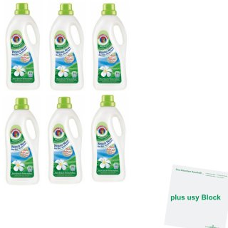 Chante Clair Ammorbidente Muschio Bianco "Weichspüler Weisses Moos" 6er Pack (6x1560ml Flasche) + usy Block