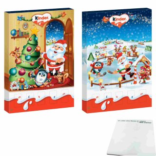 Kinder Mini Mix Adventskalender KEINE MOTIVWAHL mit mini kinder Bueno, Country und Schokolade (152g) + usy Block
