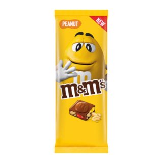 m&ms Peanut Tafel, 165g (Milchschokolade mit mini m&ms und knusprigen Erdnüssen)