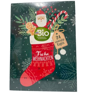 dm Bio Schokokugel Adventskalender "24 schokoladige Kugeln" (70g)