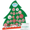 Ferrero Kinder Happy Moments Mini Mix Adventskalender Motiv: Tanne mit Kugeln (133g Packung) + usy Block