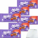 Milka Erdbeer 6er Pack (6x100g Tafel) + usy Block