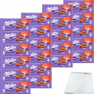 Milka Erdbeer 22er Pack (22x100g Tafel) + usy Block