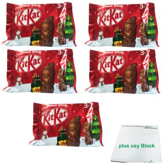 KitKat Christmas Break einzeln verpackt 5er Pack (5x 3x29g) + usy Block