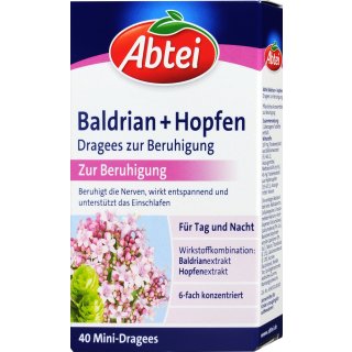 Abtei Baldrian + Hopfen Dragees 40 er