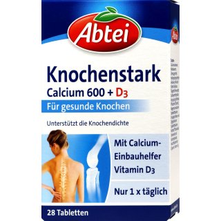 Abtei Knochenstark Calcium 600 + D3 28 er