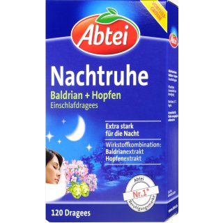 Abtei Nachtruhe Baldrian Schlaf-Dragees (1x90Stk Packung)