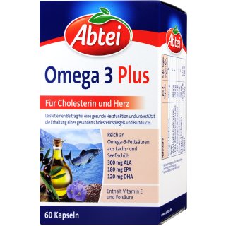 Abtei Omega 3 Plus 60 er