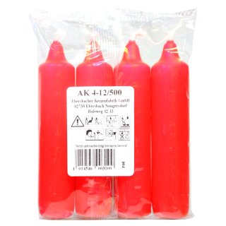 Ebersbacher Adventskerzen Rot 12cm (4 St)