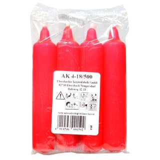 Ebersbacher Adventskerzen Rot 18x500mm (4 St)