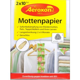 Aeroxon Mottenpapier 2 x10 Blatt