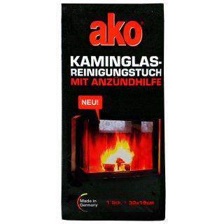 Ako Kaminglas Reinigungstuch mit Anzündhilfe 30x19cm (3 St)
