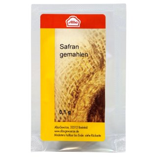 Alba Safran Gemahlen (0,1g Beutel)