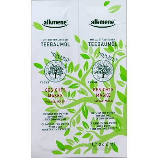 Alkmene Teebaumöl Gesichtsmaske 2 x 6 ml