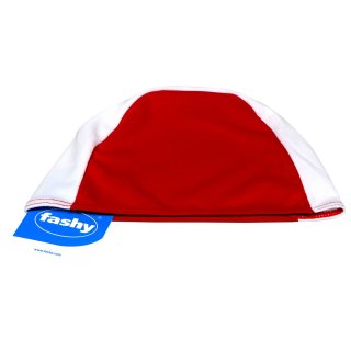 Badehaube Herren Stoff Rot / Weiss 20900
