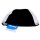 Badehaube Herren Stoff Schwarz / Weiß 20899