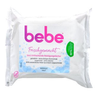 Bebe Young Care 5 in 1 Erfrischende Reinigungstücher (25 St)