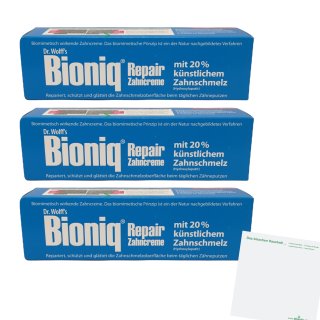 Bioniq Repair Zahncreme 3er Pack (3x75ml Tube) + usy Block