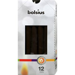 Bolsius Spitzkerze kastanienbraun 245 x 14 mm