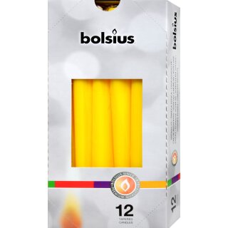 Bolsius Spitzkerze Gelb 250 x 24 mm (12 Stück)