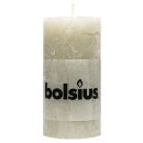 Bolsius Stumpenkerze Rustic, Kieselgrau 100 x 50 mm