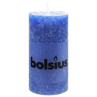 Bolsius Stumpenkerze Rustik Dunkelblau 10 x 5 cm