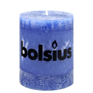 Bolsius Stumpenkerze Rustik Dunkelblau 8 x 7 cm