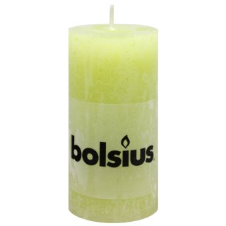 Bolsius Stumpenkerze Rustik Pastellgrün 10 x 5 cm