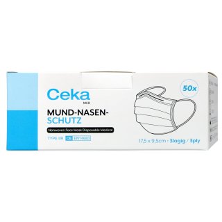Bowin 3 lagige Maske Bakterien-Filter-Effizienz >=90% 1 Stück