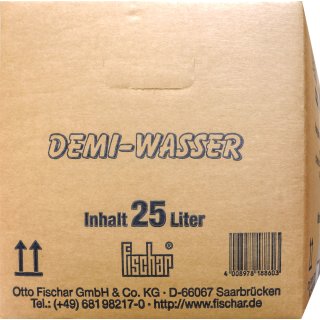 Demineralisiertes Wasser Cubitainer Fischar  25l