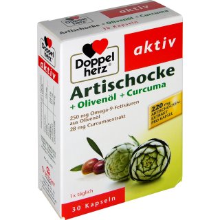 Doppelherz Artischocke + Olivenöl + Curcuma 30 er