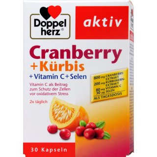 Doppelherz Cranberry + Kürbis Kerne 30 er