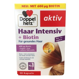 Doppelherz Haar Intensiv Kur 30 Kapseln mit 600 µg Biotin (17,4g Packung)