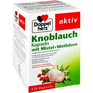 Doppelherz Knoblauch Weißdorn Mistel (270 Kapseln)