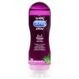 Durex Play Massage und Gleitgel Aloe Vera (200ml Packung)