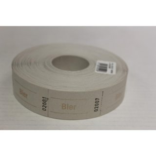 Wertmarken "Bier" weiß (1.000 Stck.)