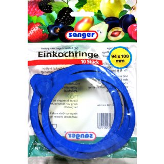 Einkochringe 94 x 108 mm mit Kerbe 10 er