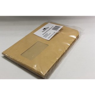 Kaenguruh Versandtasche C5 in braun mit Fenster (25 Stück)