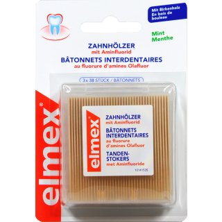 Elmex Zahnhölzer mit Aminfluorid (3x38 St)