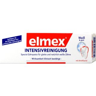 Elmex Zahnpasta Intensivreinigung Weiß und Glatt (50ml Packung)