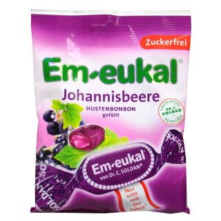 Em-Eukal Johannisbeere gefüllt Zuckerfrei (75g Beutel)