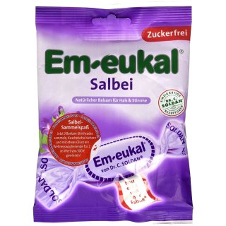 Em-Eukal Salbeibonbon Zuckerfei (75g Packung)