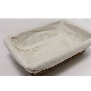 ZHG, Brotkörbchen Weide mit Stoff eckig