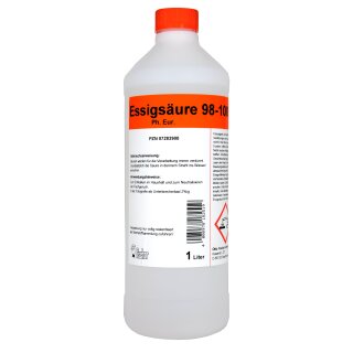 Essigsäure 98 - 100 % Fischar (1 L Flasche)