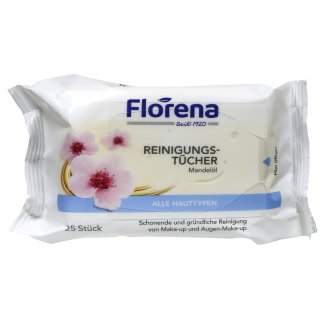Florena Gesicht Reinigungstücher Wasserlilie (1x25Stk Packung)
